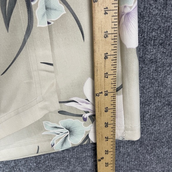 Vintage Tommy Bahama 100 % Silk Wrap Skirt‎ Floral Print Beige size 10 - Picture 5 of 6